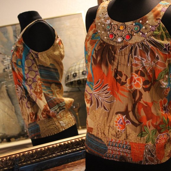 💛WET SEAL Beaded Top 100% Cotton - Picture 5 of 8